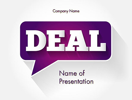 Word Deal Presentation Template, Master Slide
