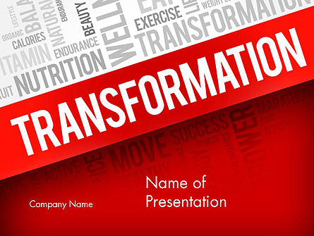 Transformation Word Cloud Presentation Template, Master Slide
