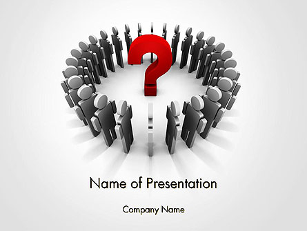 People Standing In Circle with Question Mark in Middle Presentation Template, Master Slide