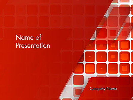 Red Tiled Squares Abstract Presentation Template, Master Slide