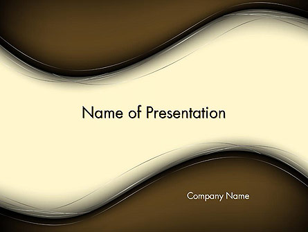 Blurry Brown Waves Abstract Presentation Template, Master Slide