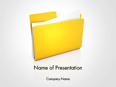 Document Folder Presentation Template, Master Slide