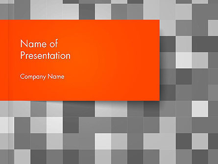 Mosaic Background of Gray Squares Presentation Template, Master Slide