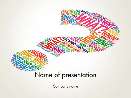 Question Mark with Curiosity Questions Presentation Template, Master Slide