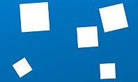 White Flat Squares on Blue Presentation Template