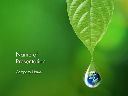 Planet Earth Dew Drop Presentation Template, Master Slide