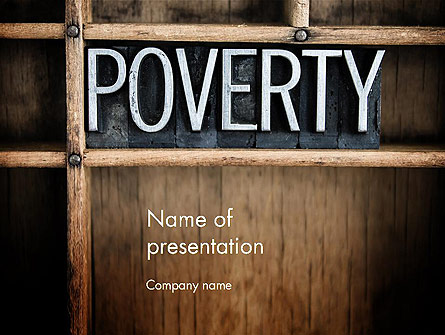 Word Poverty Presentation Template, Master Slide