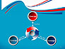 Blue, White and Red Curve Shapes PowerPoint Temaplte slide 12