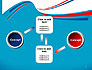 Blue, White and Red Curve Shapes PowerPoint Temaplte slide 19