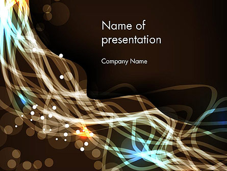 Glowing Burst of Energy Abstract Presentation Template, Master Slide