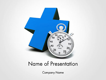 Blue Cross and Chronometer Presentation Template, Master Slide
