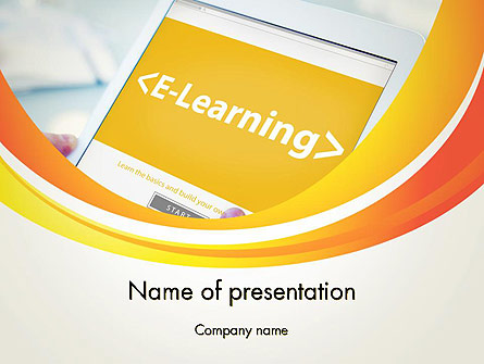 E-Learning Student Study Online Presentation Template, Master Slide