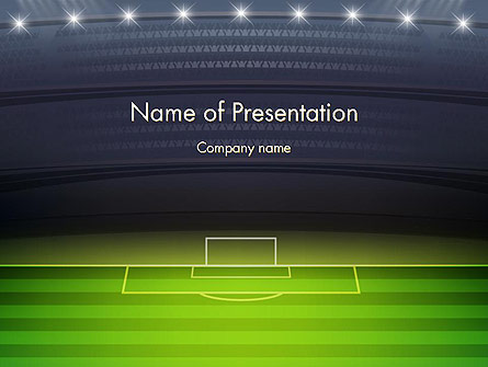 Football Stadium at Night Presentation Template, Master Slide