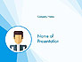 Blue Neutral Background with Person Illustration slide 1