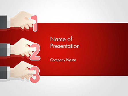 Human Hands with Numbers Presentation Template, Master Slide