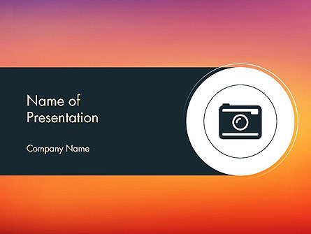 Photo Camera Icon Presentation Template, Master Slide