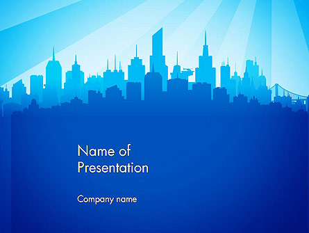 Silhouette of The City Presentation Template, Master Slide