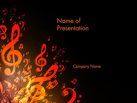 Music Explosion Presentation Template, Master Slide