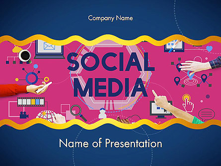 Social Media Technology Innovation Concept Presentation Template, Master Slide