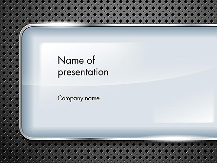 Perforated Metallic Surface with Plate Abstract Presentation Template, Master Slide