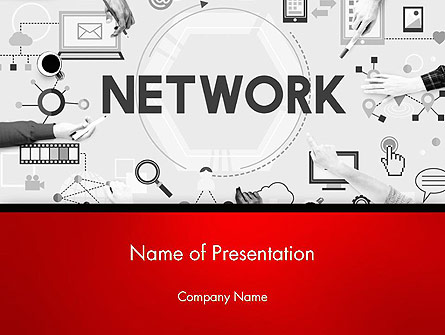 Network Communication Connection Presentation Template, Master Slide