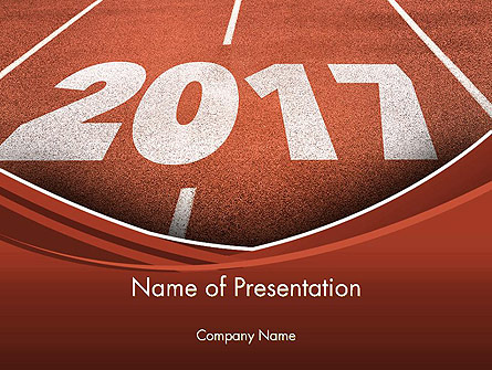 2017 Numbers on Running Track Presentation Template, Master Slide