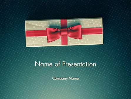 Gift Box with Red Ribbon Presentation Template, Master Slide