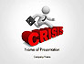 3D Businessman Jumping Over Crisis Word slide 1