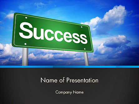 Success Green Waymark Presentation Template, Master Slide