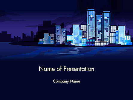 Night City Light Presentation Template, Master Slide