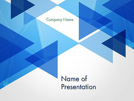 Transparent Blue Flat Triangles Presentation Template, Master Slide