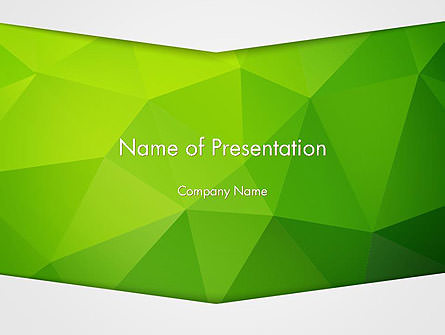 Abstract Green Triangle Background Presentation Template, Master Slide