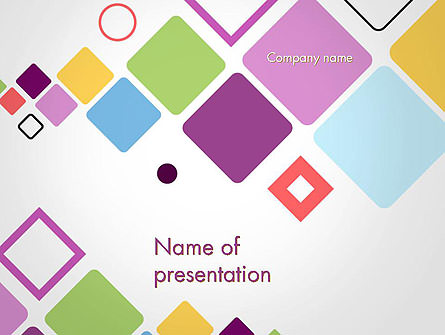 Flying Square Shapes Abstract Presentation Template, Master Slide