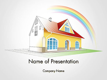 House From Sketch to Colorful Reality Presentation Template, Master Slide