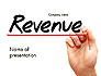 Hand Writing Revenue with Marker slide 1