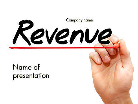 Hand Writing Revenue with Marker Presentation Template, Master Slide