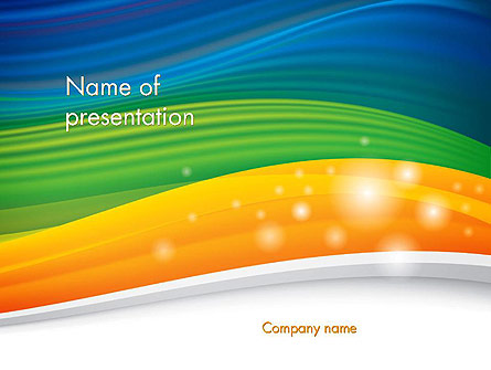 Rainbow Waves Abstract Background Presentation Template, Master Slide