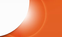 White Circle on Orange Background Presentation Template