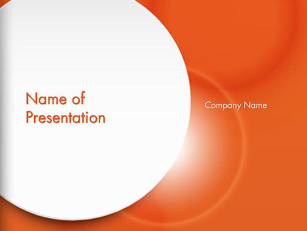 White Circle on Orange Background Presentation Template, Master Slide