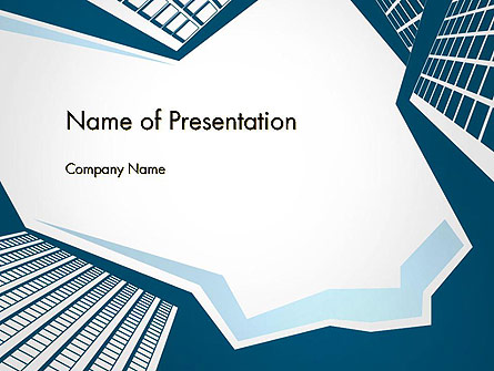 Looking up at Business Buildings in Downtown Presentation Template, Master Slide