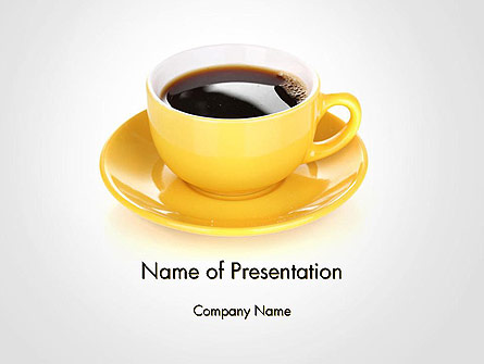 Yellow Cup and Saucer Presentation Template, Master Slide