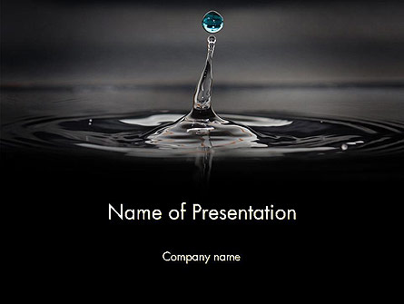 Water Splash in Dark Presentation Template, Master Slide
