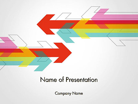 Colorful Arrows Pointing into Opposite Directions Presentation Template, Master Slide