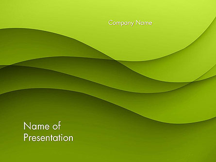 Abstract Green Gradient Wave Background Presentation Template, Master Slide