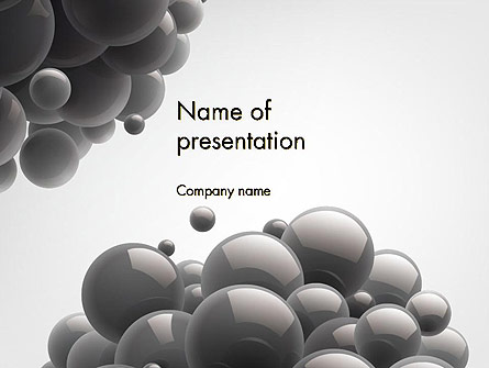 Glossy Gray Bubbles Presentation Template, Master Slide