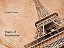 Eiffel Tower Vintage Postcard Style slide 1