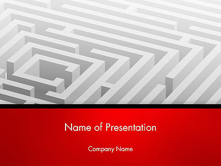 White Square Maze Presentation Template, Master Slide