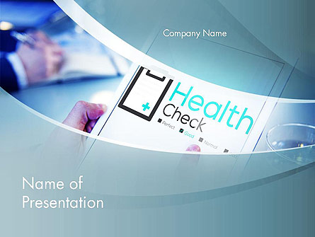 Health Check Diagnosis Concept Presentation Template, Master Slide