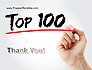 A Hand Writing 'Top 100' with Marker slide 20