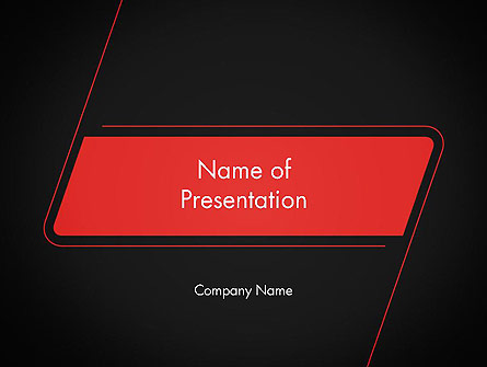 Rounded Red Shape Presentation Template, Master Slide